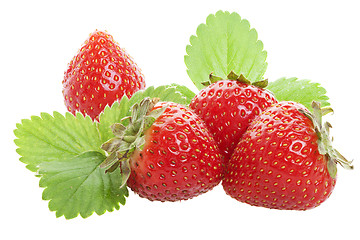 Image showing Strawberries closeup