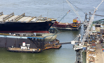 Image showing commercial container port 