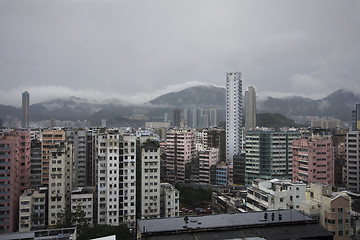 Image showing cityscape under a stormy weather 