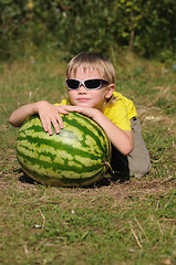 Image showing child with watermelon