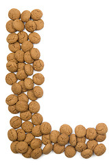 Image showing Ginger Nut Alphabet L