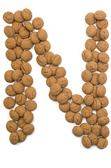 Image showing Ginger Nut Alphabet N