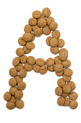 Image showing Ginger Nut Alphabet A
