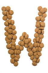 Image showing Ginger Nut Alphabet W