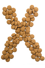 Image showing Ginger Nut Alphabet X