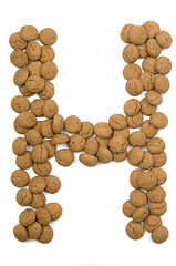 Image showing Ginger Nut Alphabet H