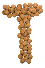 Image showing Ginger Nut Alphabet T