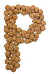 Image showing Ginger Nut Alphabet P