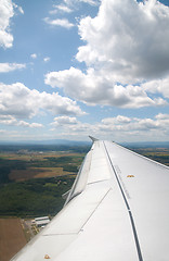 Image showing Wing of airplane