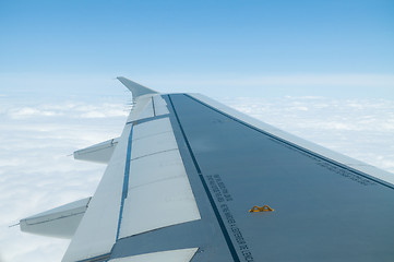 Image showing Wing of airplane