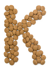 Image showing Ginger Nut Alphabet K