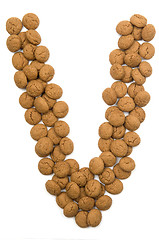 Image showing Ginger Nut Alphabet V