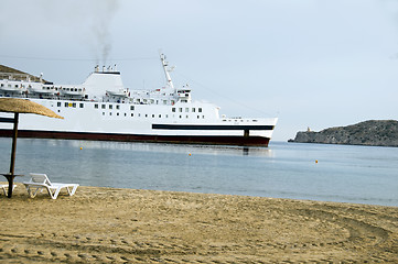 Image showing passenger cruise ship ferry ios island greece