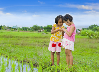 Image showing two cute asian girls