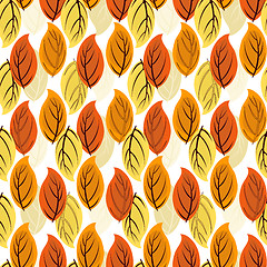 Image showing Floral seamless autumn pattern