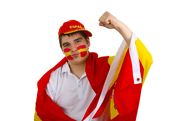 Image showing Spanish soccer fan