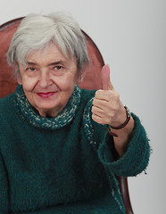 Image showing Positive senior woman