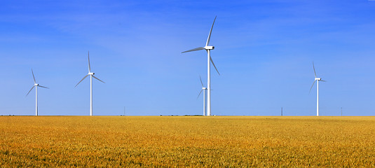 Image showing Wind turbines