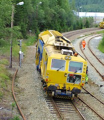 Image showing Track construction train