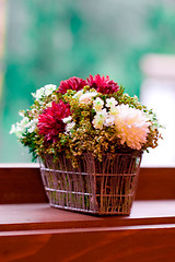 Image showing flowers on the windowsill