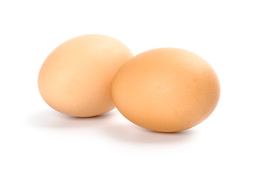 Image showing two brown eggs