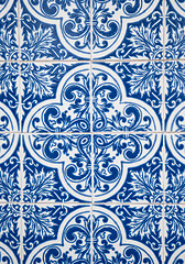 Image showing Traditional Portuguese glazed tiles