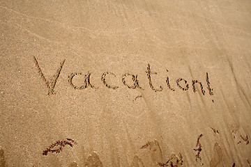 Image showing Text on the sand