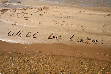 Image showing Text on the sand
