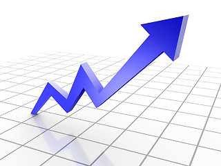 Image showing Business Graph, 3d rendered conceptual arrow chart.