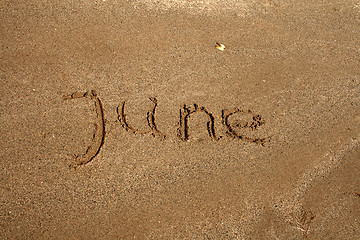 Image showing Text on the sand