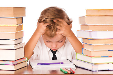 Image showing Boy studying