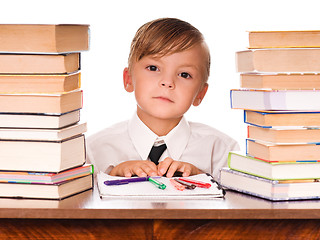 Image showing Boy writing