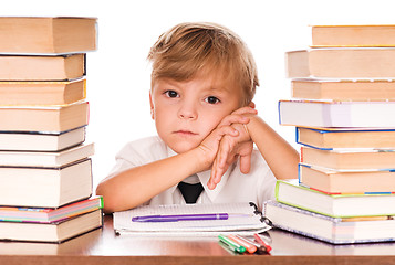 Image showing Boy studying