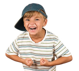 Image showing Portrait of emotionally kid