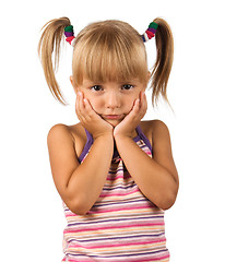 Image showing Portrait of emotionally kid