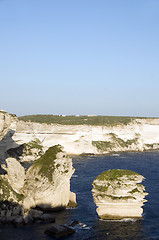 Image showing limestone rock formation bonifacio corsica