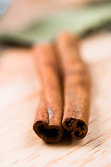 Image showing two cinnamon sticks 