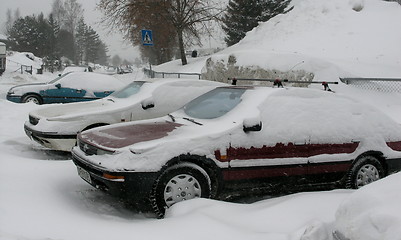 Image showing cars in snow