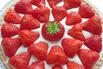 Image showing Strawberry Cheesecake Closeup