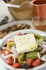 Image showing greek salad in the greek islands