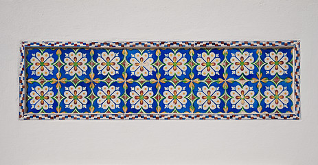 Image showing Traditional Portuguese glazed tiles