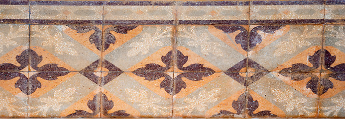 Image showing Traditional Portuguese glazed tiles