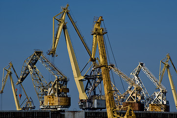 Image showing Port cranes