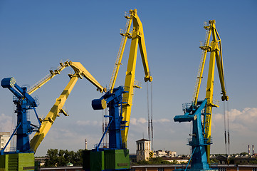 Image showing Port cranes