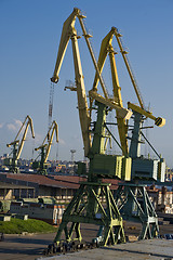 Image showing Port cranes