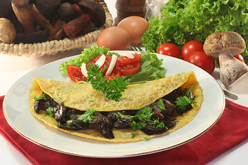 Image showing Mushroom omelet