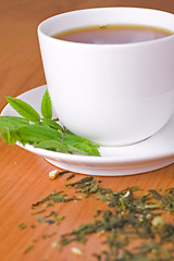 Image showing green tea with herbs