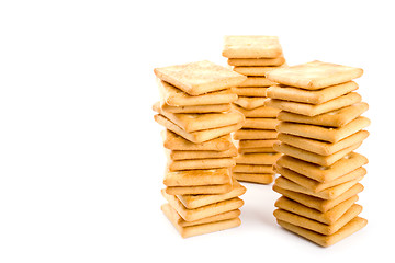 Image showing three stacks of cookie