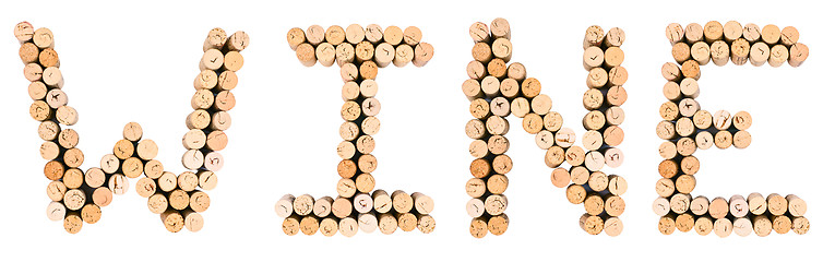 Image showing WINE by corks