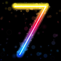 Image showing Number Rainbow Lights  Glitter with Sparkles